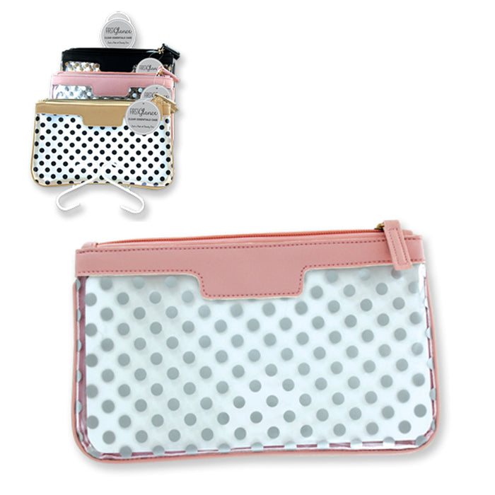 1 Cosmetic Makeup Bag Travel Case Zippered Toiletry Pouch Purse Beauty Organizer
