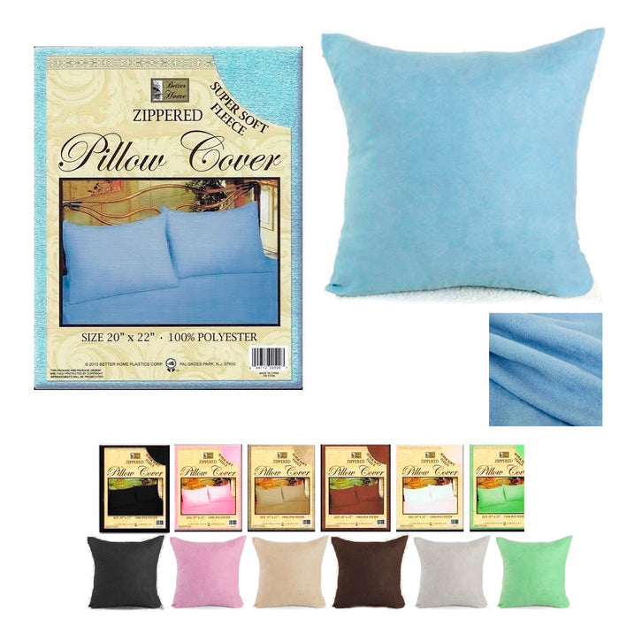 1 Super Soft Extra Plush Polar Fleece Pillowcases Cozy Warm Durable Smooth Color