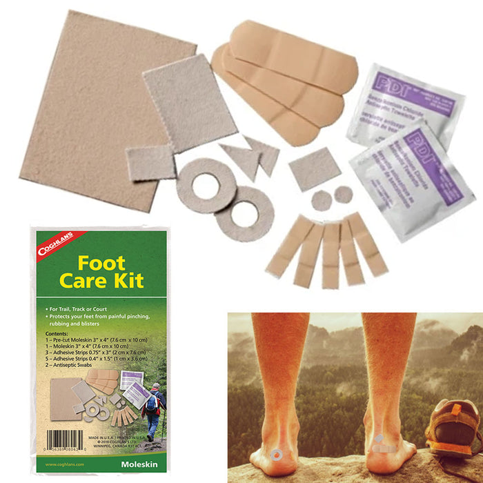 12Pc Foot Care Kit Moleskin Blister Prevention Medical Pre Cut Adhesive Dressing