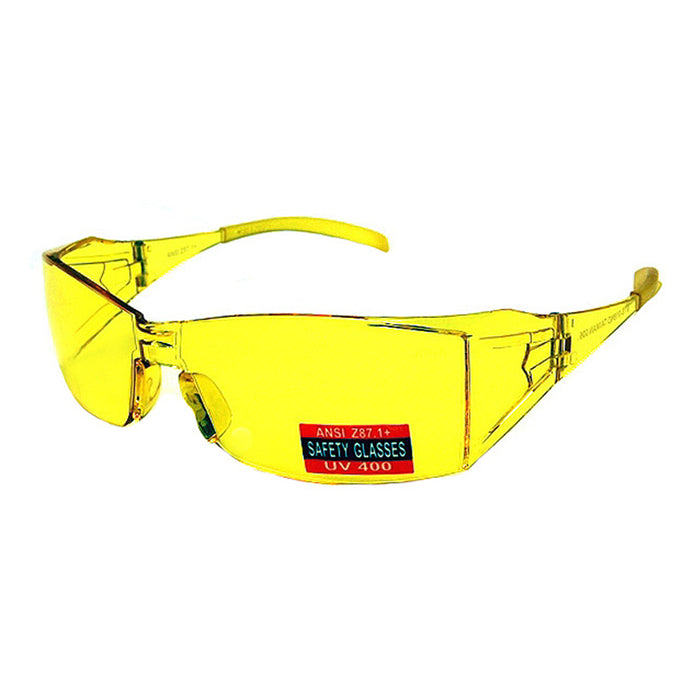 3 Pairs Yellow Lens Safety Glasses Flexible Protective Eyewear Night Driving UV