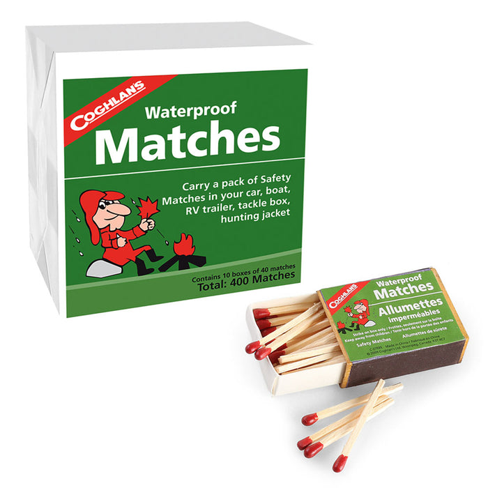 400 Pcs Waterproof Storm Matches Coghlans Windproof Survival Emergency Strikers