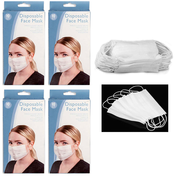 40 Disposable Face Mask Earloop Anti-Dust Mouth Cover Filter Medical Dental Nail