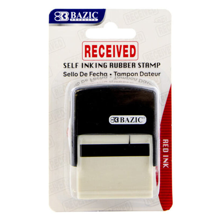 Received Self Inking Rubber Stamp Business Office Store Work Red Ink Message New