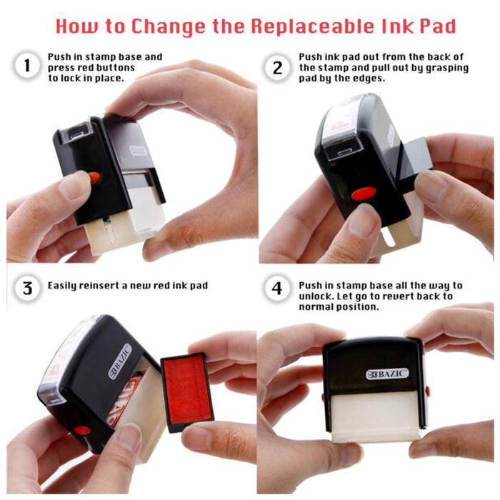 Received Self Inking Rubber Stamp Business Office Store Work Red Ink Message New