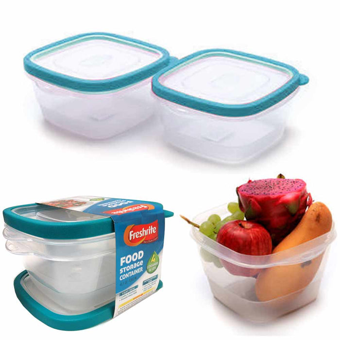 2 PC Meal Prep Food Container with Lid Storage BPA-Free Plastic Reusable Lunch