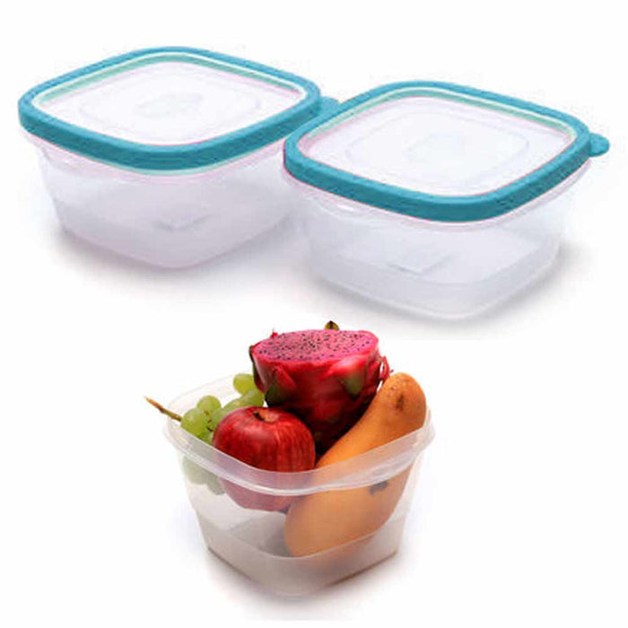 4 Pcs Food Prep Storage Containers Lid Airtight BPA Free Plastic Meal Control