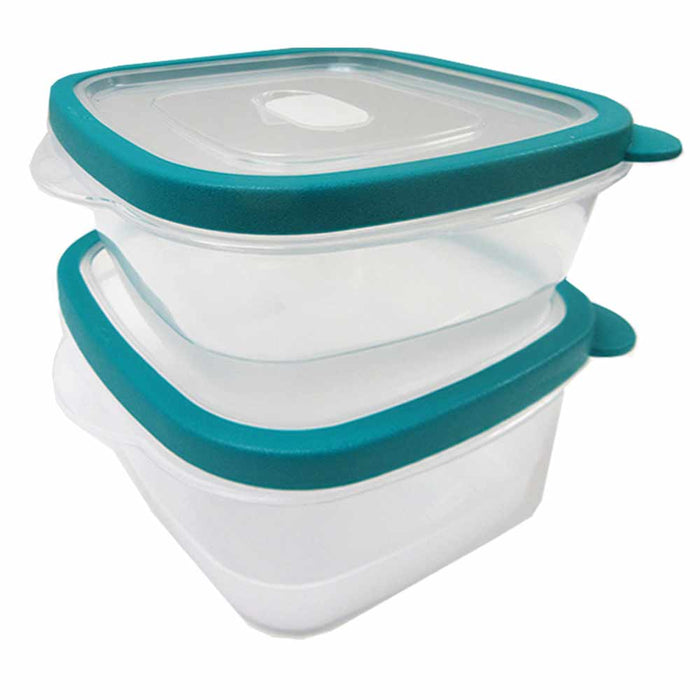 4 Pcs Food Prep Storage Containers Lid Airtight BPA Free Plastic Meal Control