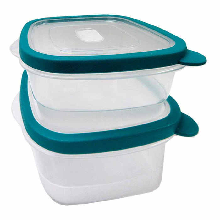 4 Pcs Food Prep Storage Containers Lid Airtight BPA Free Plastic Meal Control