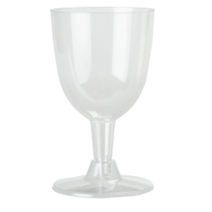 20 Pc Disposable Champagne Flute Wine Glasses Clear Plastic 5.5oz Wedding Party