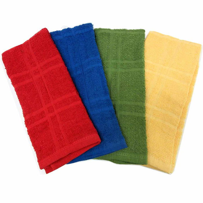 4 Dish Towel Absorbent Drying Cloth Cotton Kitchen 15"x25" Home Dishes Drainer