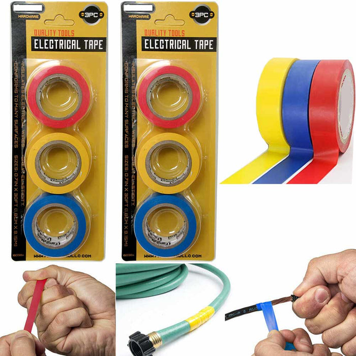 6 Electrical Tape Colors 3/4In X 30 Feet Dustproof Adhesive General Ho —  AllTopBargains