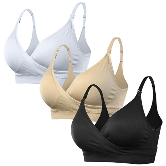 1 Pc Womens Maternity Pregnancy Nursing Bra Padded Comfort Wire Free Stretch S-M