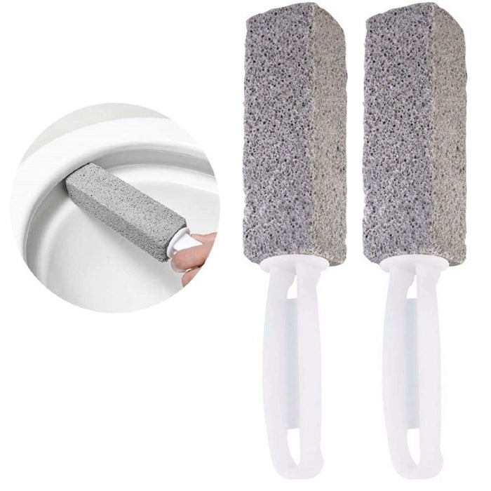 2X Heavy Duty Pumice Stone Cleaner Scouring Handle Toilet Bathroom Stain Remover
