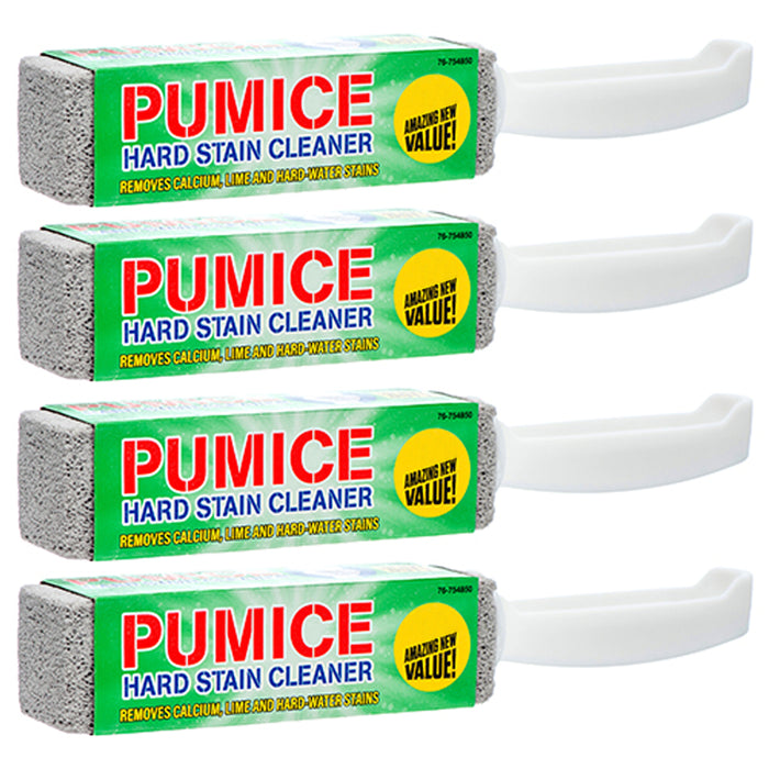 4X Pumice Stone Cleaner Scouring Handle Toilet Bathroom Heavy Duty Stain Remover
