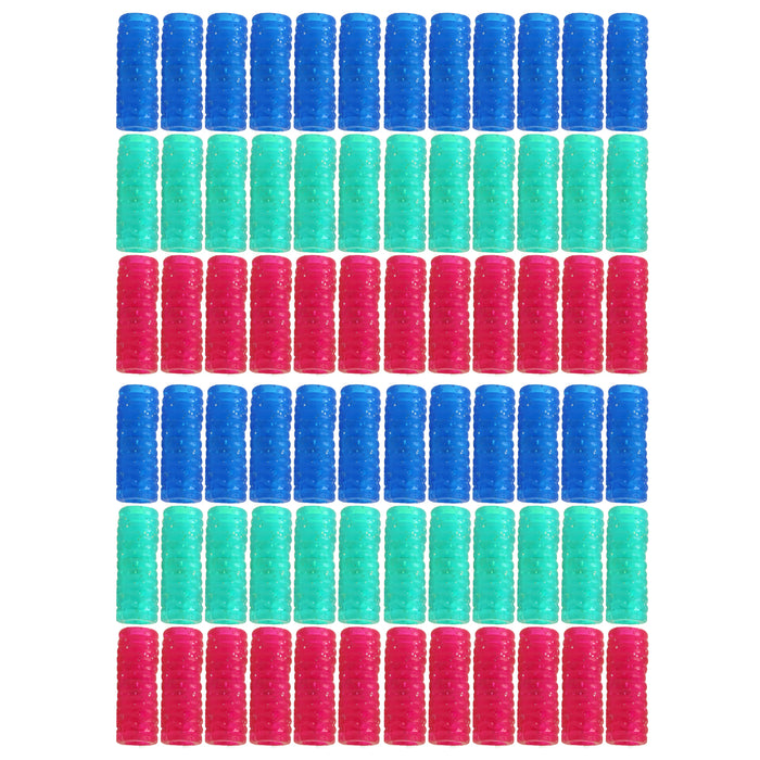 72 Pc Children Pencil Holder Pen Writing Aid Ribbed Groovy Gel Grip Posture Kids