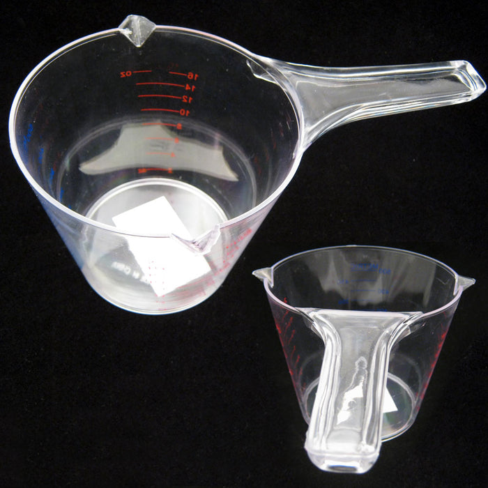Plastic 2 Cup Measuring Pitcher Tool Handle Pour Spout Liquid Flour Bake Oil New