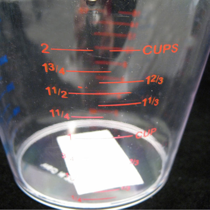 Plastic 2 Cup Measuring Pitcher Tool Handle Pour Spout Liquid Flour Bake Oil New