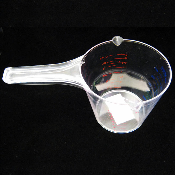 Plastic 2 Cup Measuring Pitcher Tool Handle Pour Spout Liquid Flour Bake Oil New