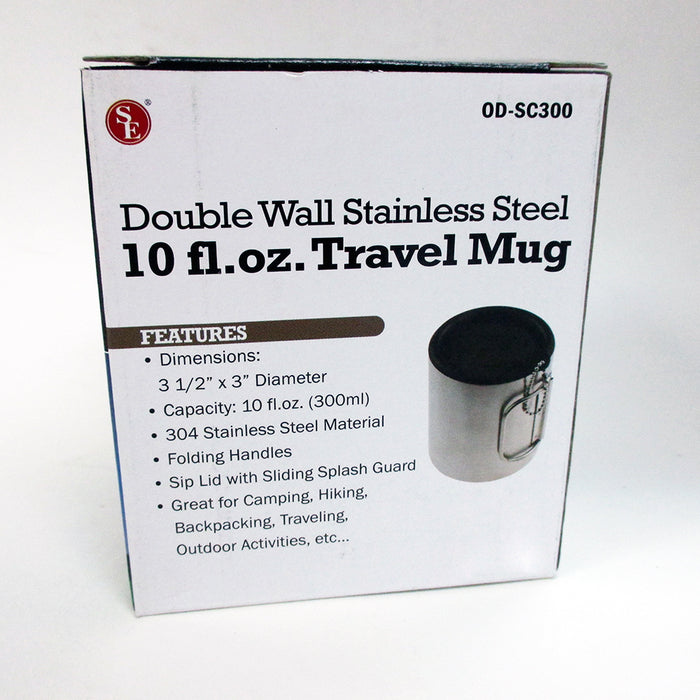 Travel Coffee Mug Stainless Steel Lid Tea Drink Tea Cup Handle Double Wall 10 Oz