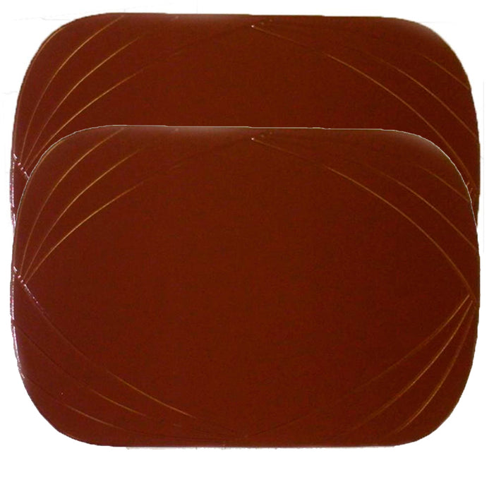 2 Piece Vinyl Placemat Kitchen Home Decor Table Protection Oval Round Mat New !