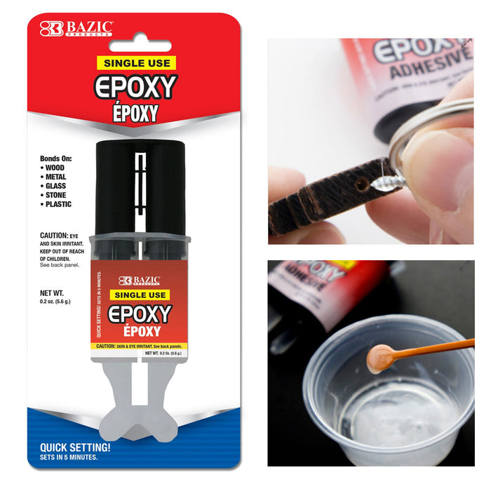 4 Tubes Epoxy Adhesive Glue High Strength Quick Setting Wood Metal Glass Stone
