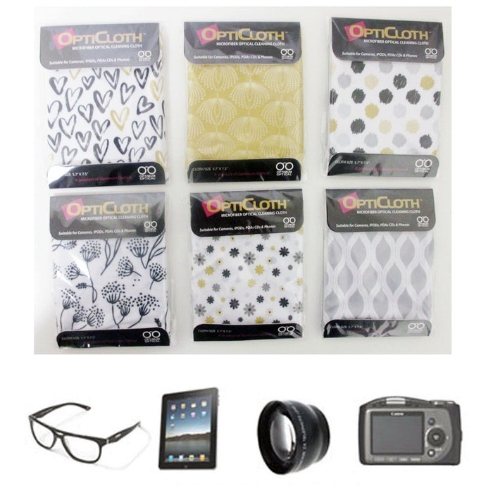 3 OptiCloth Microfiber Optical Cleaning Cloth Glasses Lens Towel Car LCD Camera