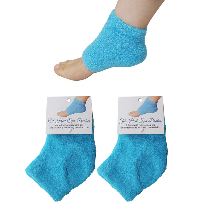 2 Pairs Gel Heel Socks Spa Booties Cracked Foot Moisturizing Skin Care Dry Feet