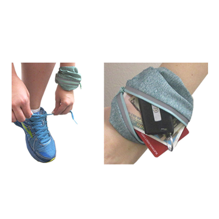 3 Pc Wrist Wallet Pouch Zipper Band Running Arm Travel Gym Sports Money ID Cards