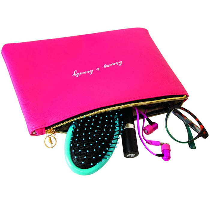 1 Beauty Cosmetic Pouch Makeup Bag Travel Case Zippered Toiletry Purse Organizer