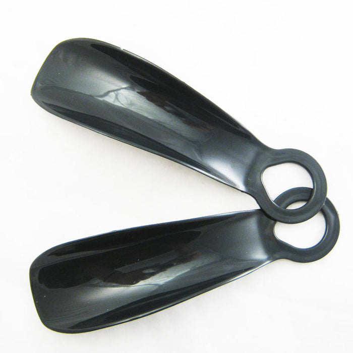 2 Shoe Horns Mens Slip On Plastic Long Shoehorns Sturdy Flexible Handle Travel !