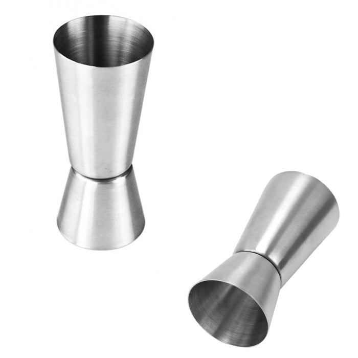 2 Pc Stainless Steel Jigger  Set Double Cocktail Measure Mixing Drinks Bar Shots