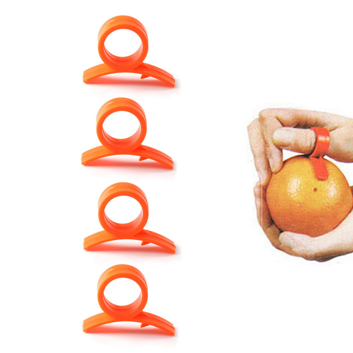 4 Pc Orange Peeler Kitchen Tool Gadgets Lemon Lime Fruit Slicer Plastic Cutter