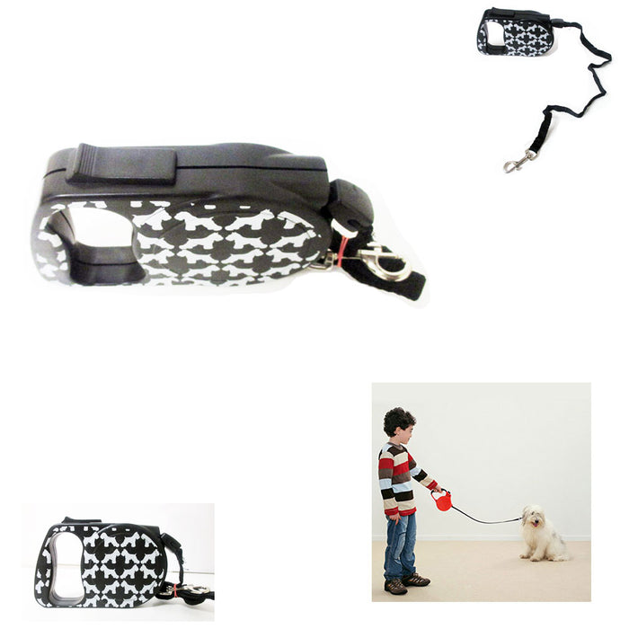 Retractable Dog Leash 11ft Lock Lead Walk Run Puppy Pet Design Up To 66 Lbs New