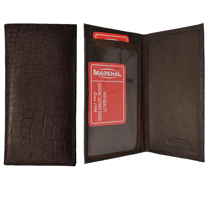 1 Genuine Leather Crocodile Checkbook Cover Wallet Organizer Credit Card Holder