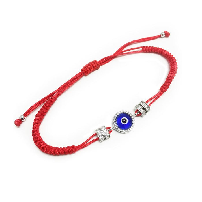 Protection Evil Eye Bracelet Sterling Silver 925 Lucky Kabbalah Jewelry Red Cord