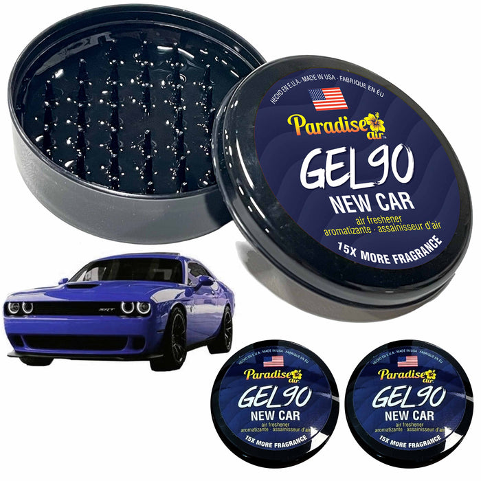 2 Paradise Gel Air Freshener 90 Days Lasting Aroma Car Fragrance Scent New Car