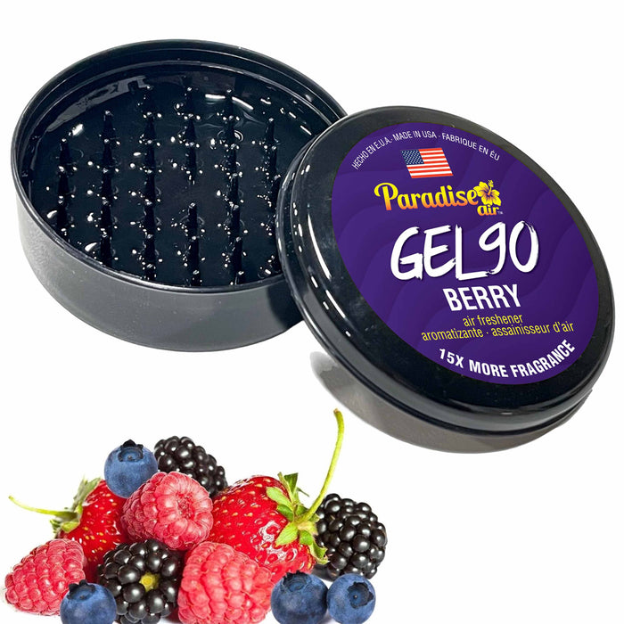 4 Pc Paradise Gel Air Freshener 90 Days Lasting Aroma Car Fragrance Scent Berry