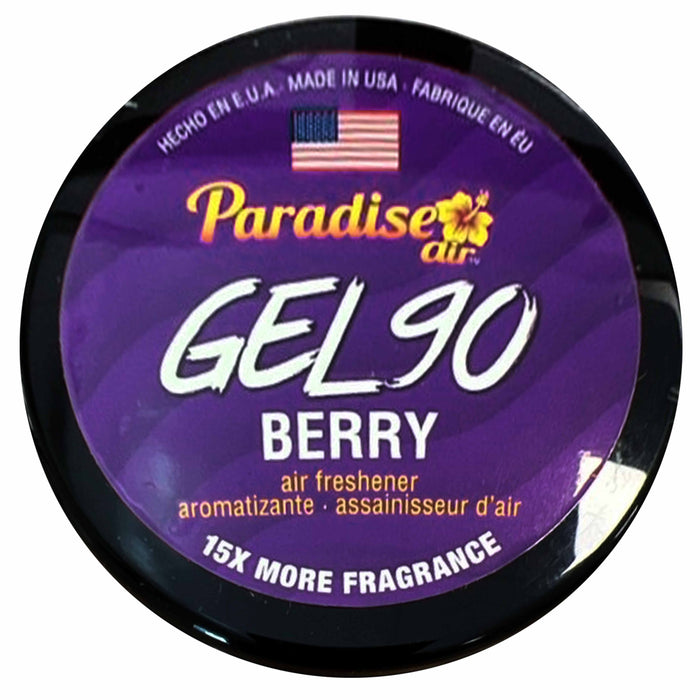 2 Pc Paradise Gel Air Freshener 90 Days Lasting Aroma Car Fragrance Scent Berry