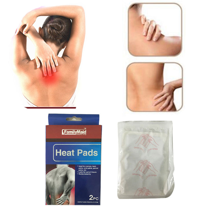 2pc Heating Heat Pad Arthritis Joint Back Neck Pain Relief Pack Air Activated