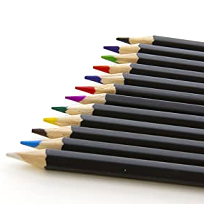24 Pc Unique Colors Artist Colored Pencils Drawing Coloring Art Set Sketching