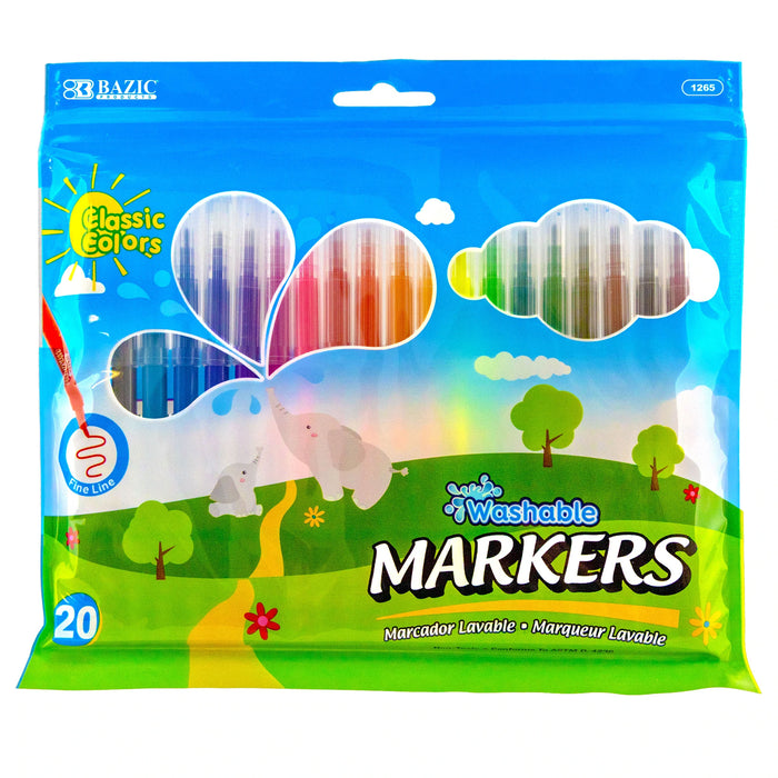 21 Pc Coloring Book Set Washable Markers Fine Tip Pens Drawing Adult Kids Colors