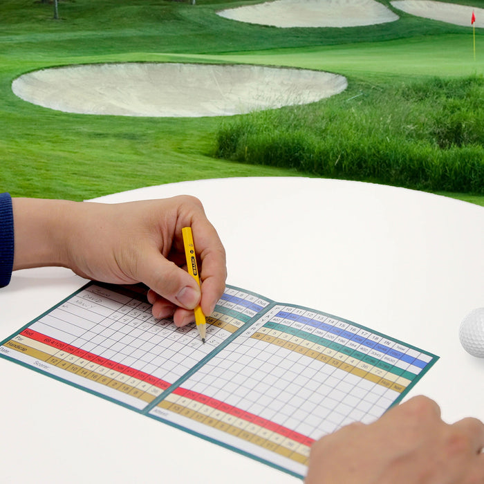 144 Pc HB Half Pencils #2 Yellow Golf Mini Small Hexagon Pre-Sharpened BAZIC