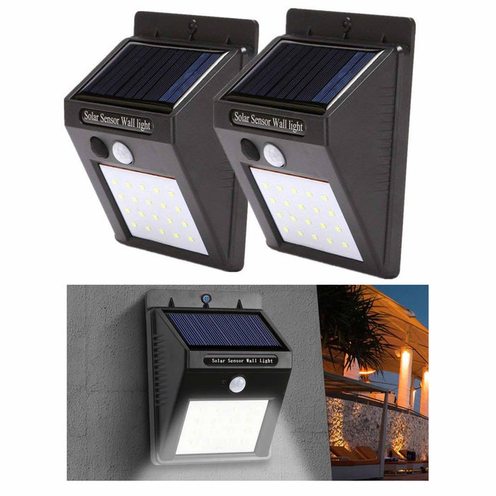 2 Pack Solar Outdoor Lights Motion Sensor Waterproof Security Front Door Garden