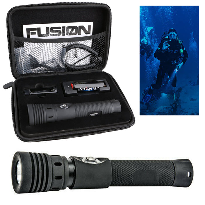Underwater Flashlight Scuba Diving Dive Light Waterproof Rechargeable Torch Lamp