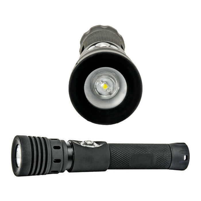 Underwater Flashlight Scuba Diving Dive Light Waterproof Rechargeable Torch Lamp