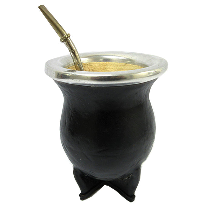 Argentina Mate Gourd Hand Made Calabaza Tea Cup Bombilla Straw Drink Set 6121