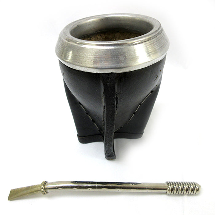 Argentina Calabaza Mate Gourd Hand Made Tea Cup Bombilla Straw Drink Set 6138