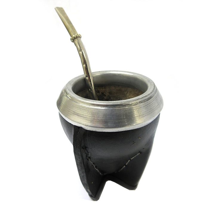 Argentina Calabaza Mate Gourd Hand Made Tea Cup Bombilla Straw Drink Set 6138