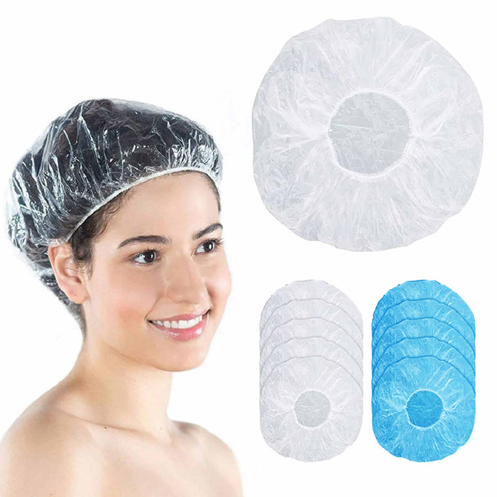 10 Pack Shower Cap Women Bath Hat Waterproof Elastic Band Protects Hair Home Spa