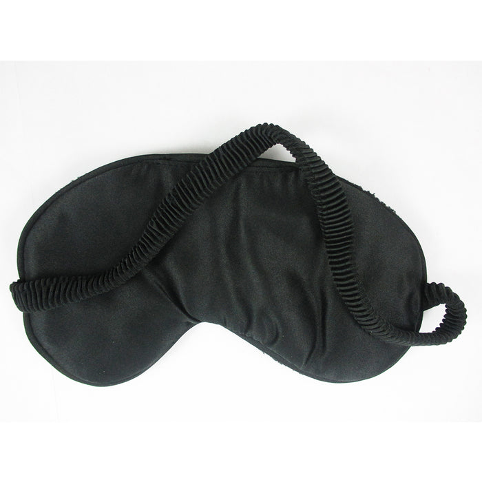 Plush Sleep Eye Mask Silk Travel Shades Blindfold Black Sleeping Cover Eyeshades